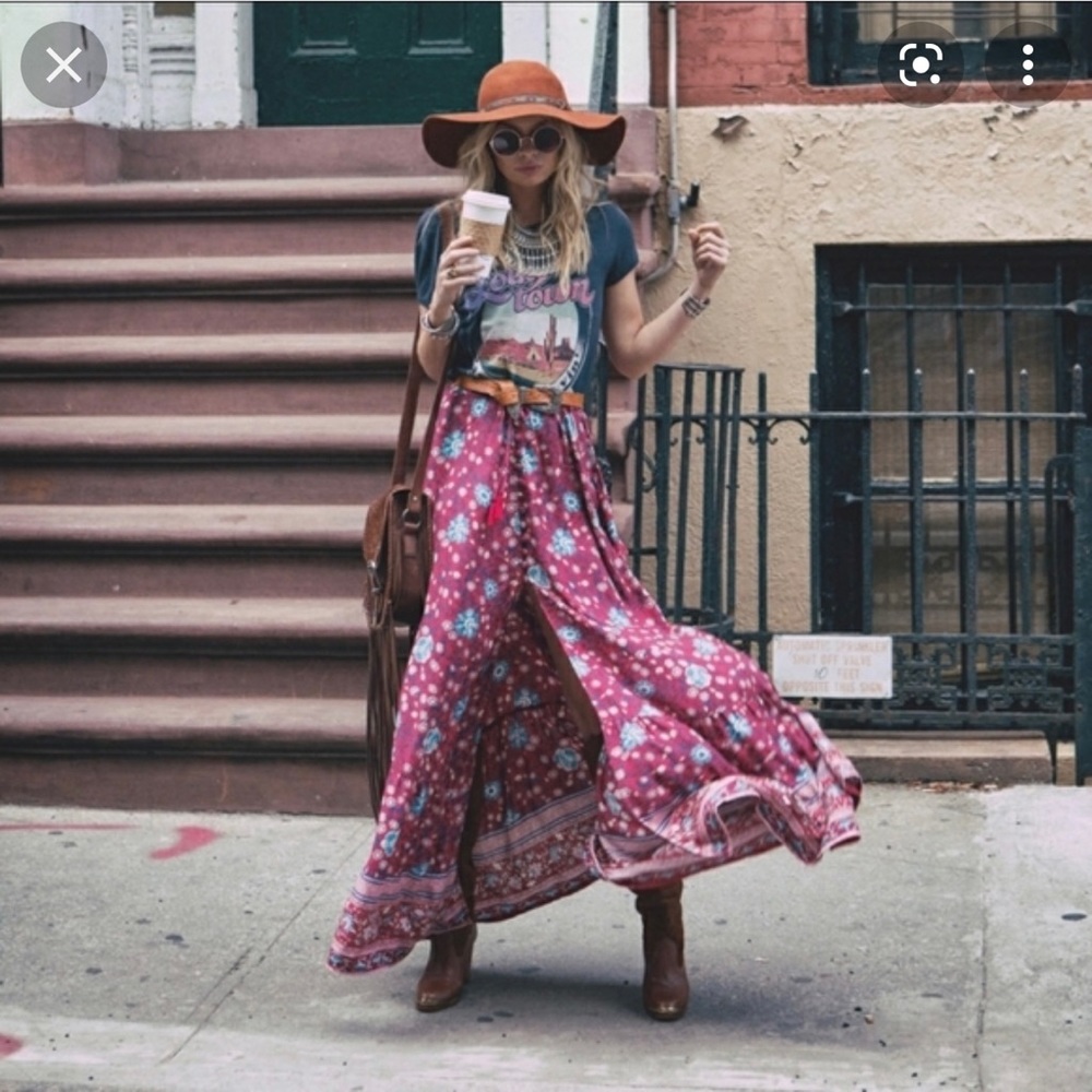 Spell Folktown Maxi Skirt NWOT